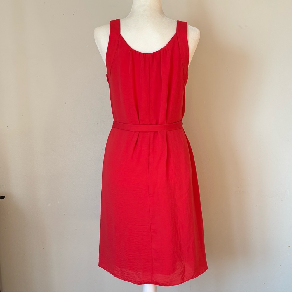 Banana Republic Red Scoop neck Dress Size 8 - Picture 4 of 9